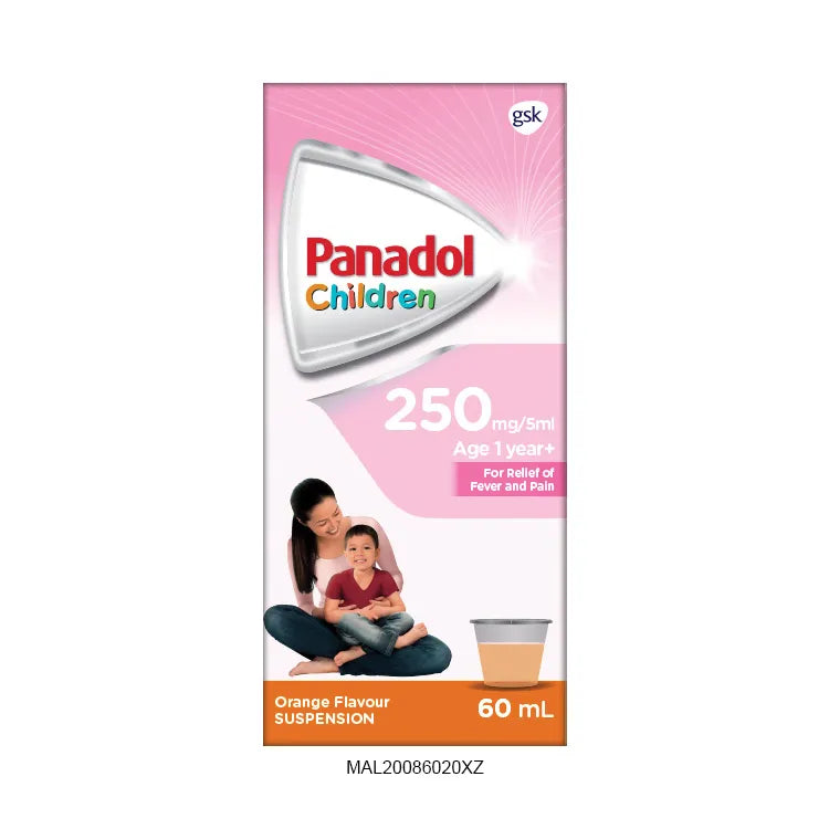 Panadol Suspension 6 Years+ 250mg/5ml 60ml