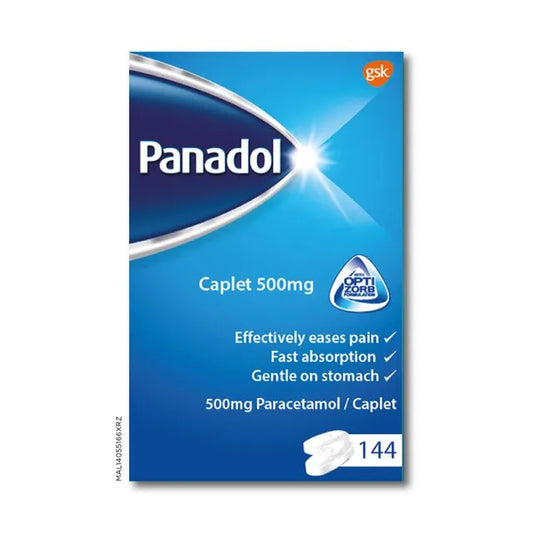 Panadol Optizorb Paracetamol Pain Relief 500mg Gentle on Stomach (12s/36s/144s)