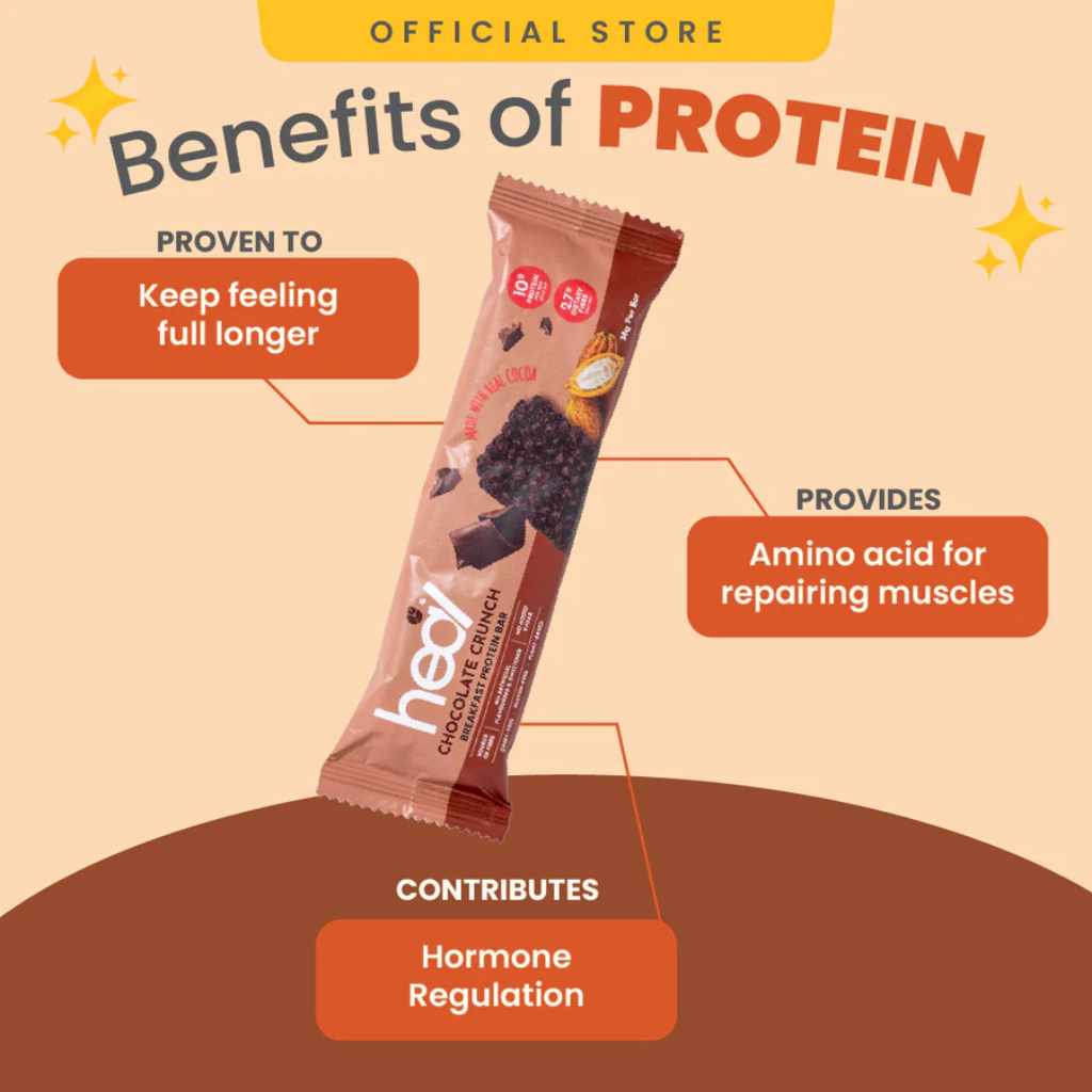 Heal Chocolate Crunch Breakfast Protein Bar 38g