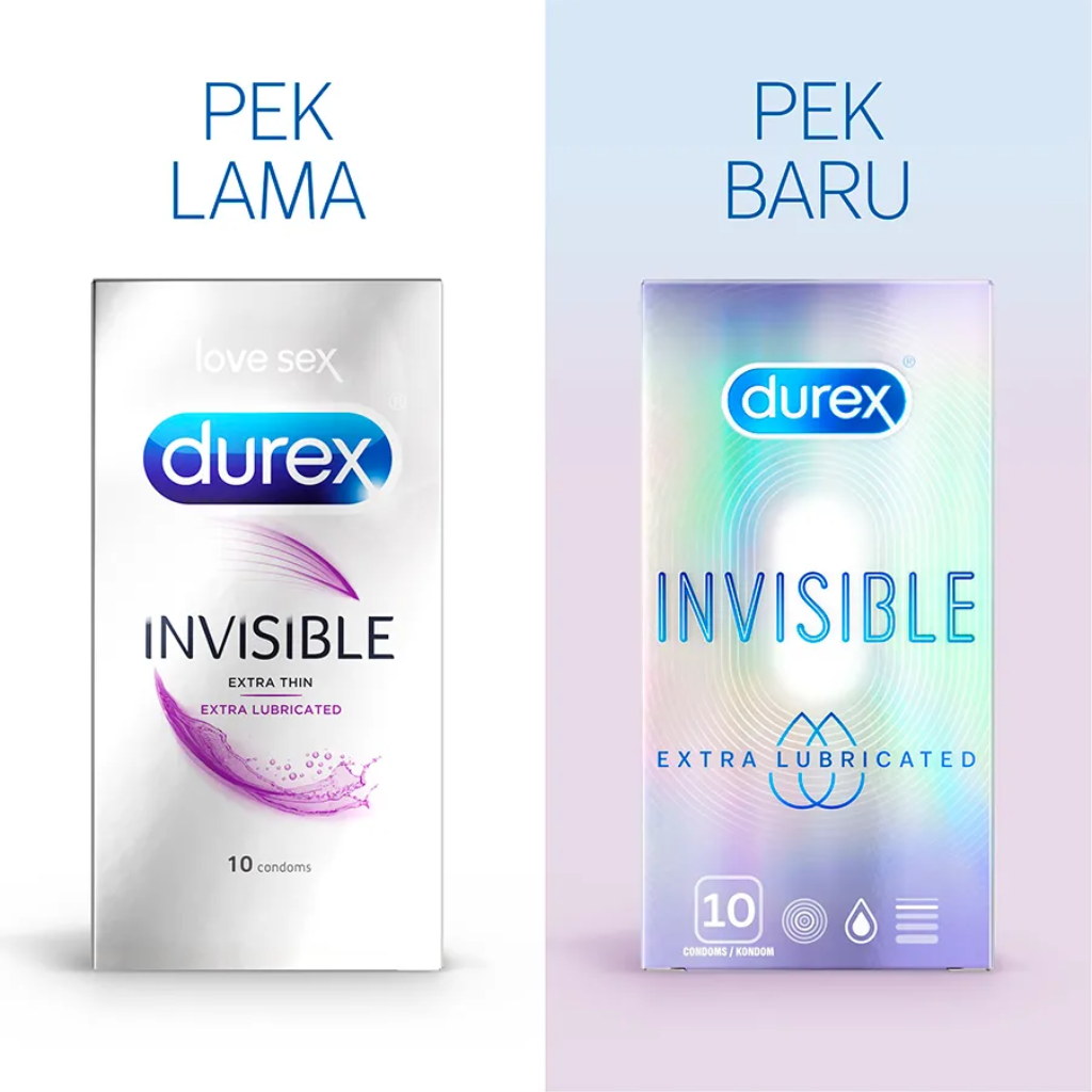 DUREX Invisible Extra Lubricated Condoms 10's