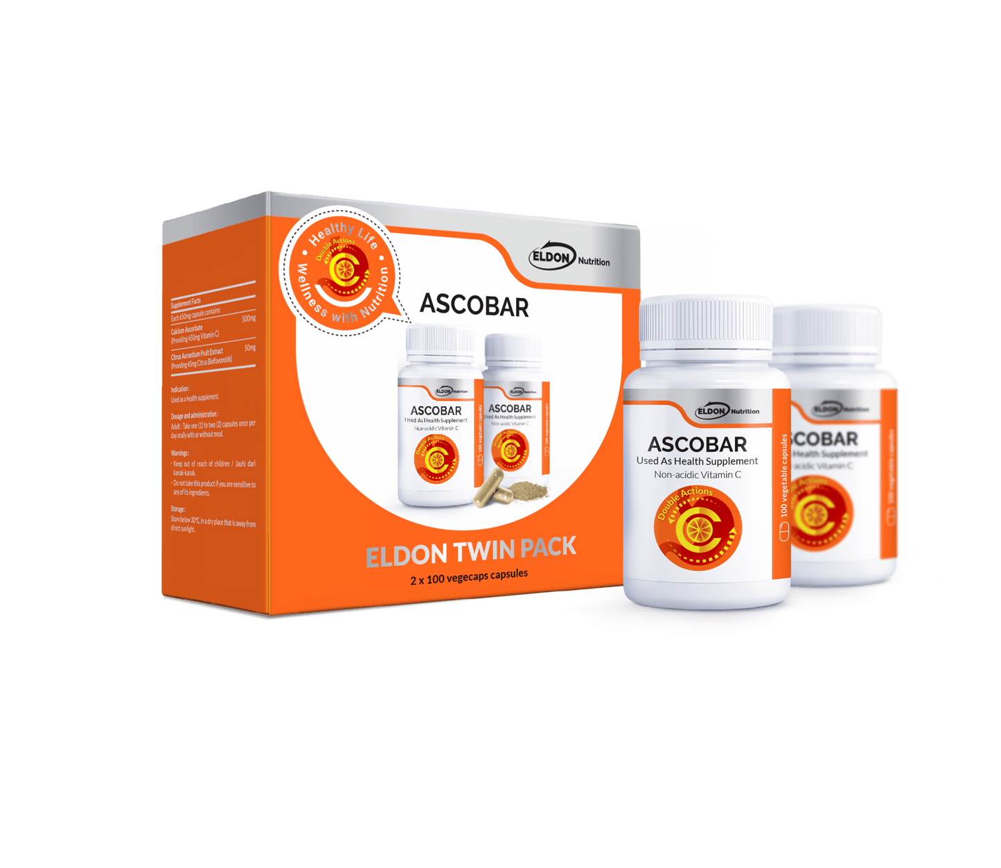 Eldon Nutrition Ascobar Vitamin C Capsules