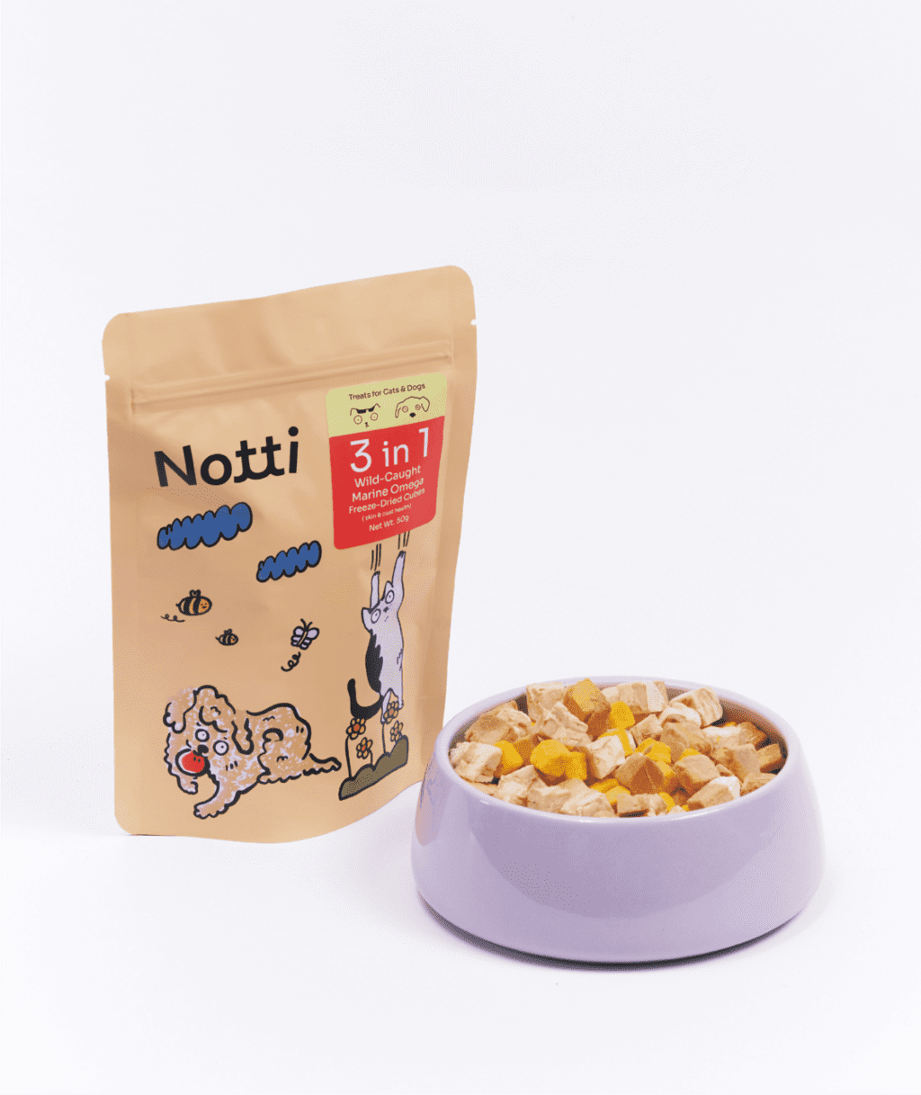 Notti 3-in-1 Wild-Caught Marine Omega Freeze-Dried Cubes