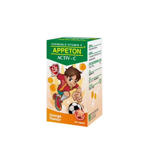 Appeton Activ-C 100mg 60's (7-12yo) Orange/Strawberry/Blackcurrant