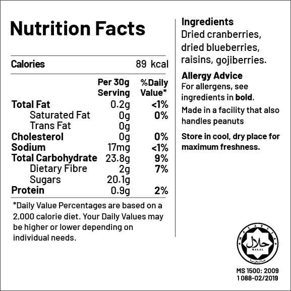 Big Nüts Antioxidant Berries Fruit Mix (Low sugar)
