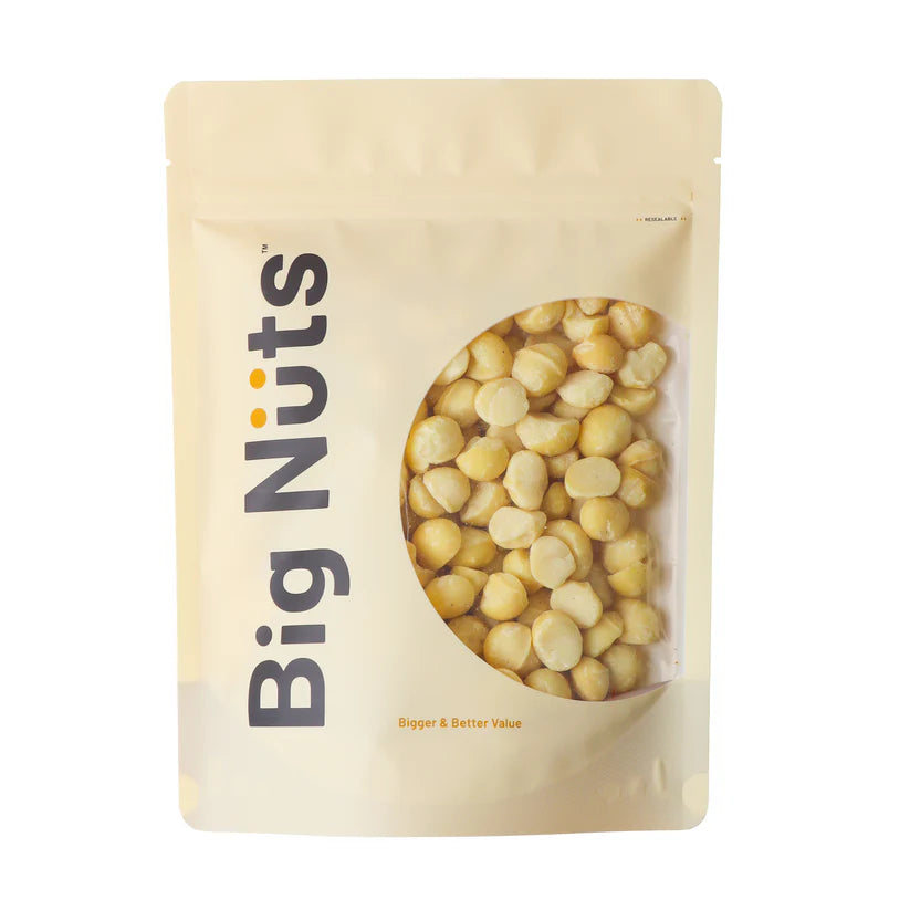 Big Nüts Lightly Roasted Macadamia (Organic Sea Salt)(Halves)