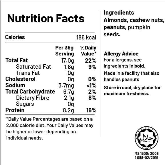 Big Nüts Lightly Roasted High Protein Nut Mix (Unsalted)