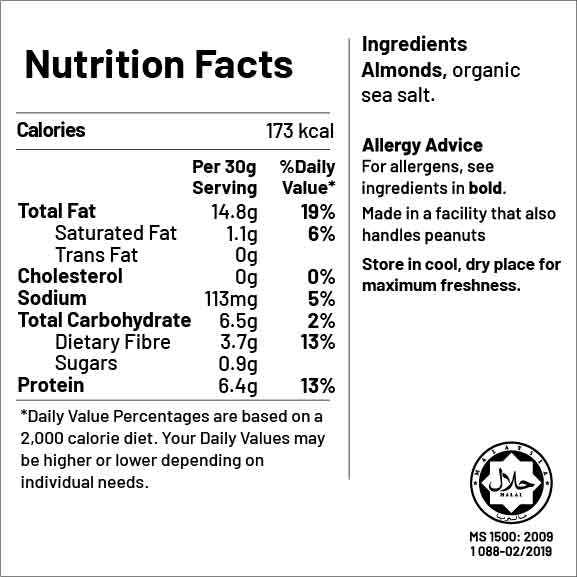 Big Nüts Lightly Roasted Almonds (Organic Sea Salt)