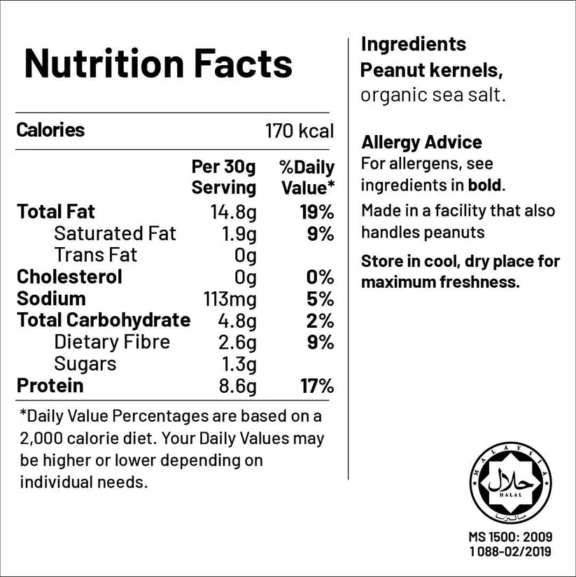 Big Nüts Lightly Roasted Peanuts (Organic Sea Salt)