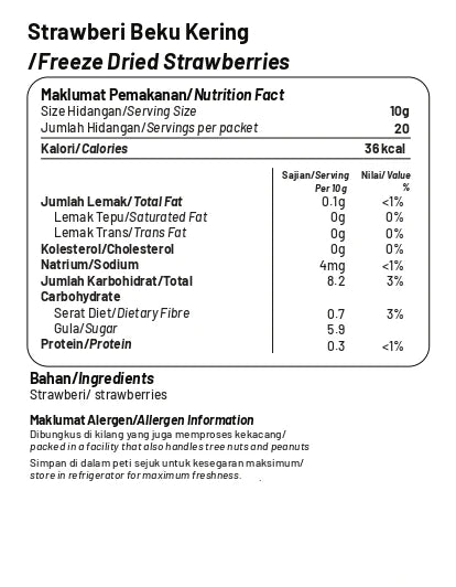 Big Nüts Freeze Dried Strawberries (Low Sugar)