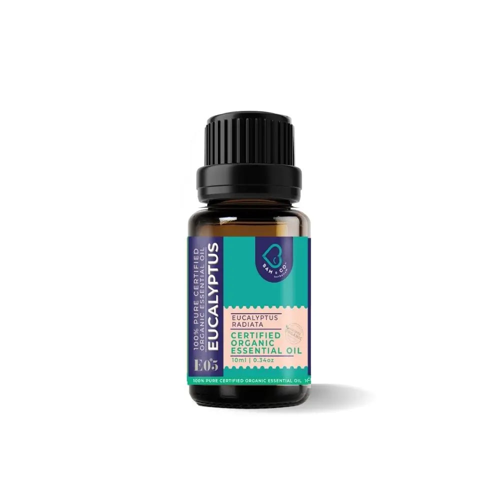 Bam & Co. Eucalyptus Certified Pure Organic Essential Oil (10ml)