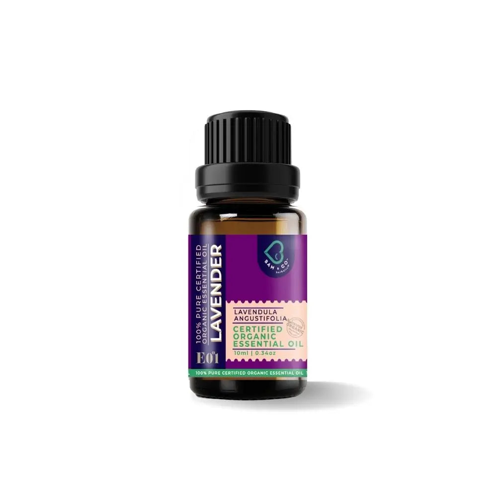 Bam & Co. Lavender Certified Pure Organic Essential Oil (10ml)