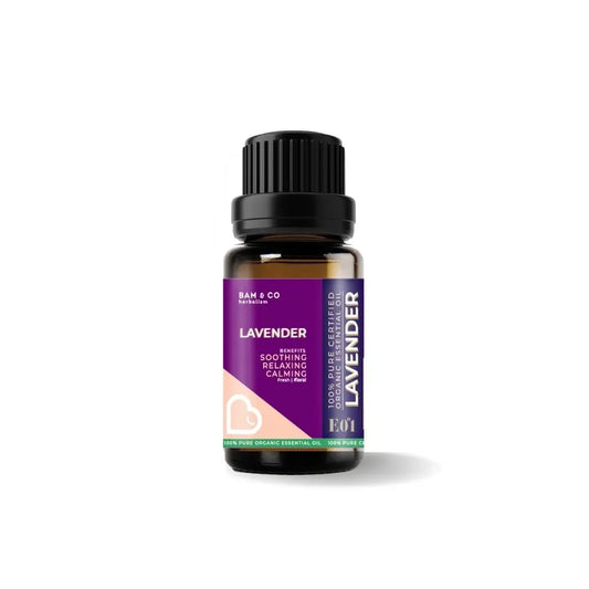 Bam & Co. Lavender Certified Pure Organic Essential Oil (10ml)