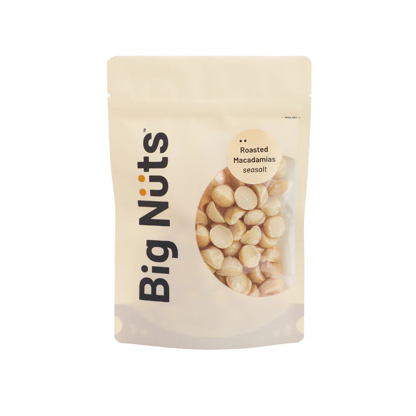 Big Nüts Lightly Roasted Macadamia (Organic Sea Salt)(Halves)