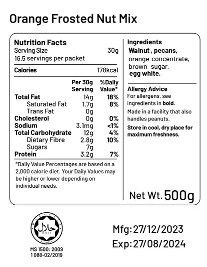 Big Nüts Orange Frosted Nut Mix Limited Edition