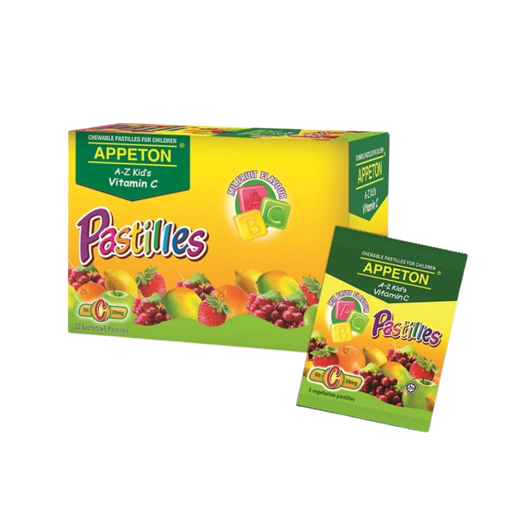 Appeton A-Z Kid’s Vitamin C Pastilles (5 pastilles x 20 sachets)