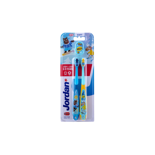 Jordan Kids Step 3 Toothbrush (6-9years) - Twin Pack
