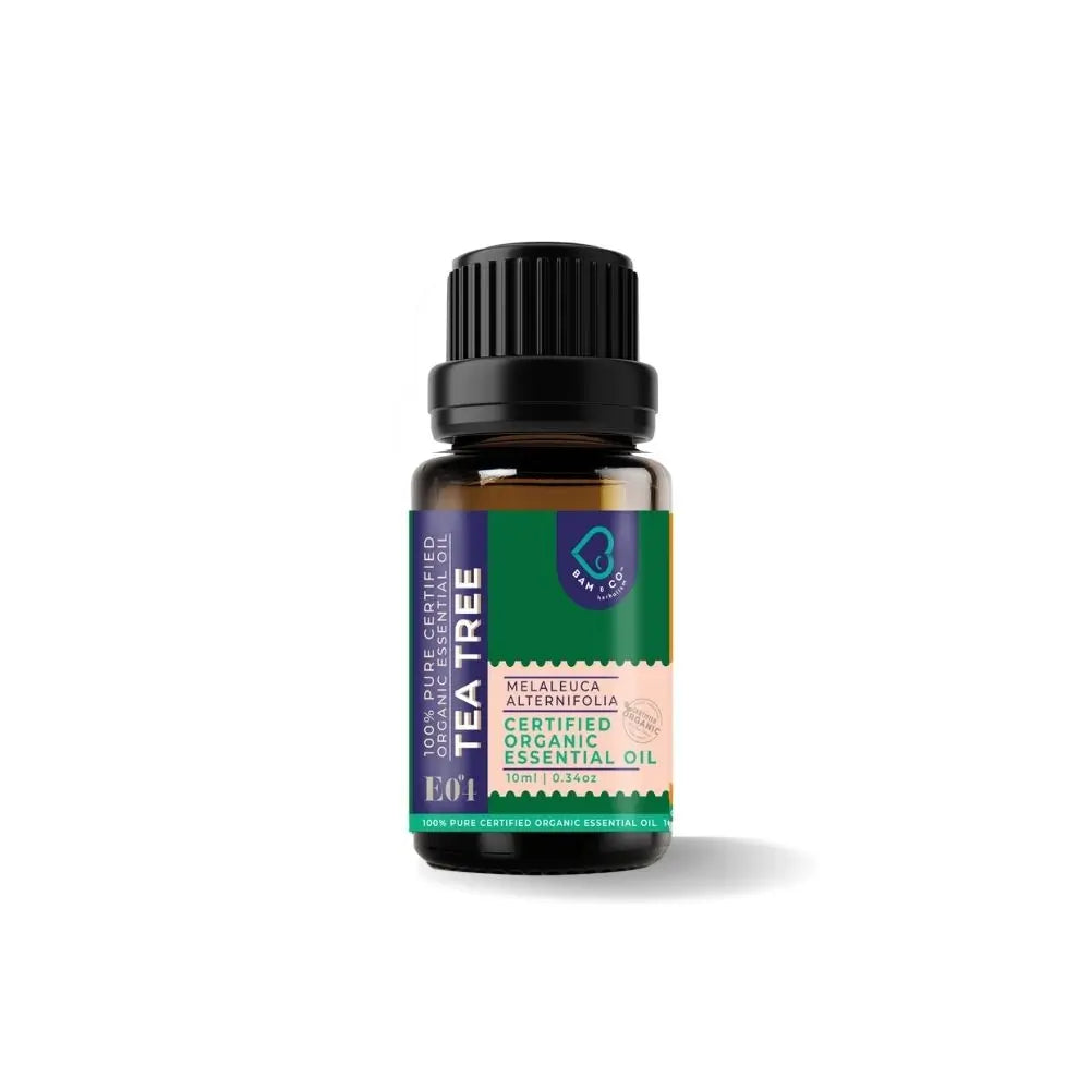 Bam & Co. Tea Tree Melaleuca Certified Pure Organic Essential Oil (5ml/10ml)