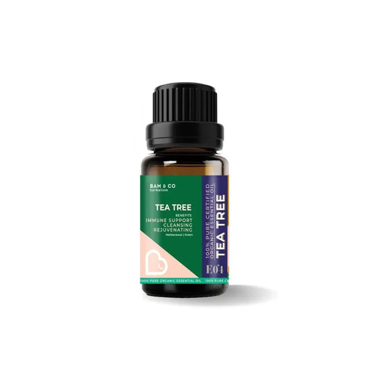 Bam & Co. Tea Tree Melaleuca Certified Pure Organic Essential Oil (5ml/10ml)