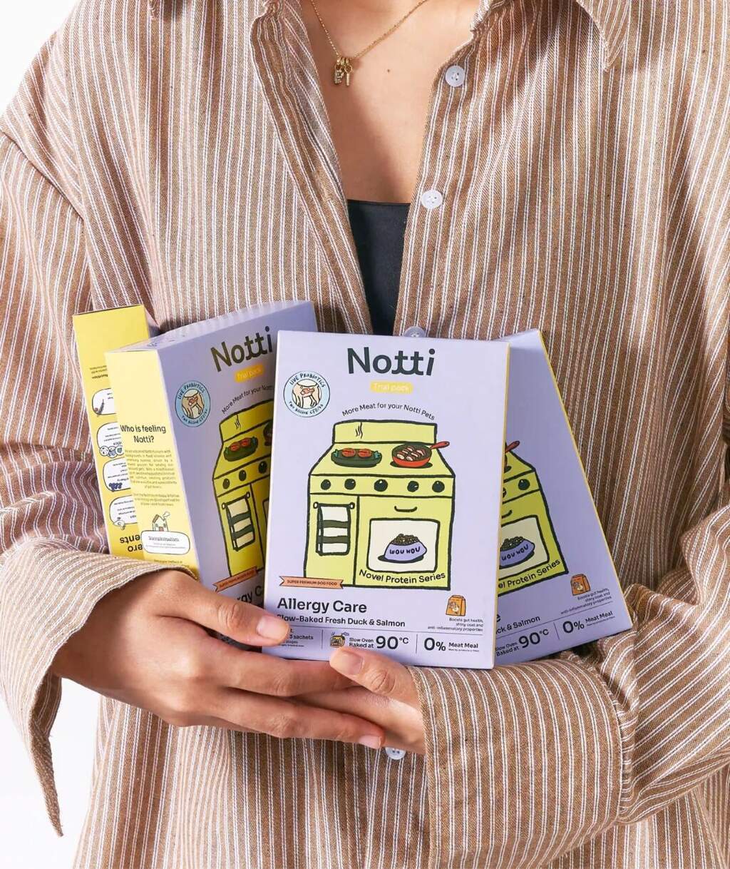 Notti Wou Wou Allergy Care Slow-Baked Fresh Duck & Salmon Trial Kit (90g)