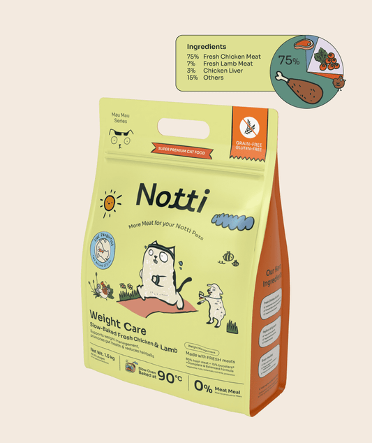Notti Mau Mau Weight Care Slow-Baked Fresh Chicken & Lamb (1.5kg)