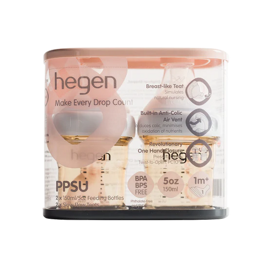 Hegen PCTO™ 150ml/5oz Feeding Bottle PPSU 2-Pack with 2 x Slow Flow Teat