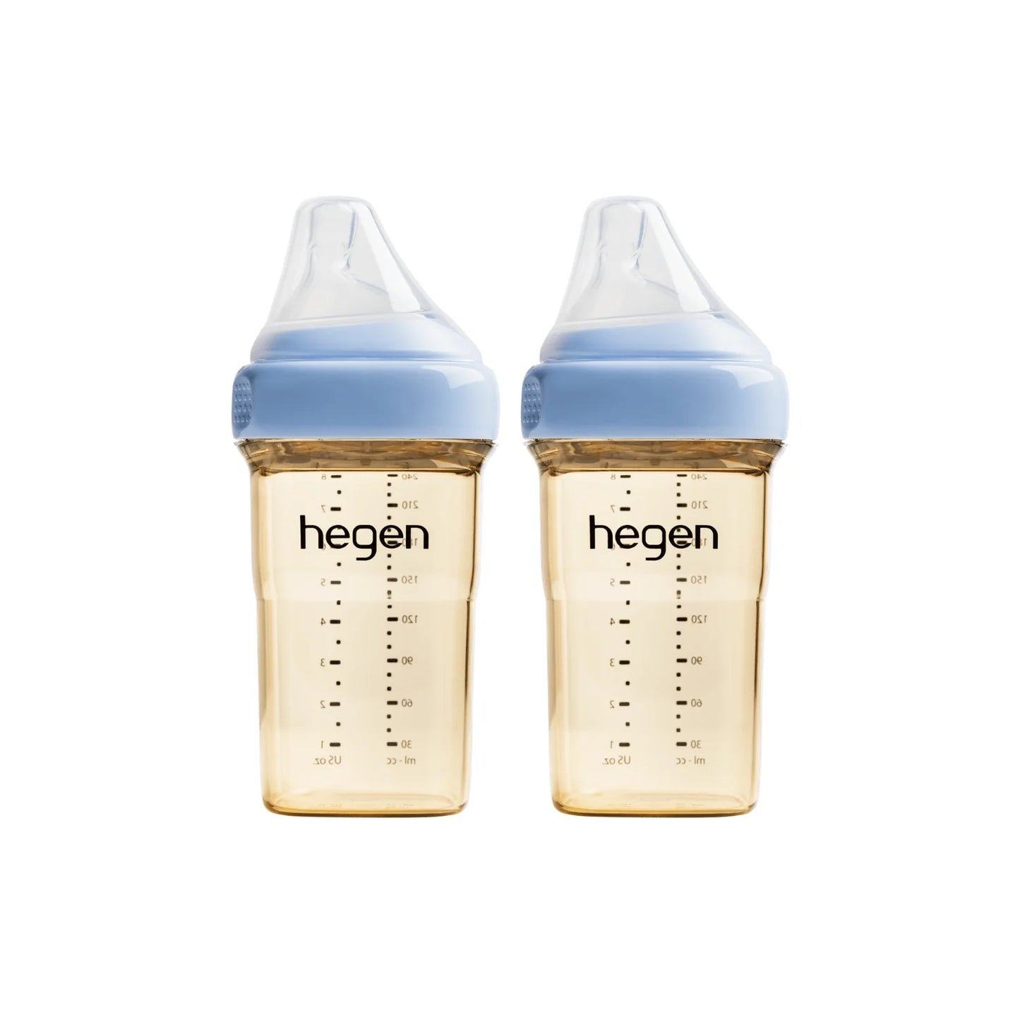 Hegen PCTO™ 240ml/8oz Feeding Bottle PPSU, 2-Pack with 2 x Medium Flow Teat