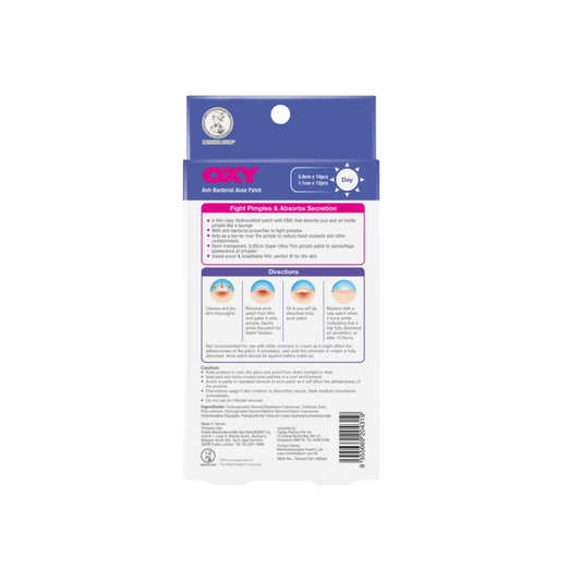 OXY Anti Bacterial Acne Patch Super Ultra Thin 26's