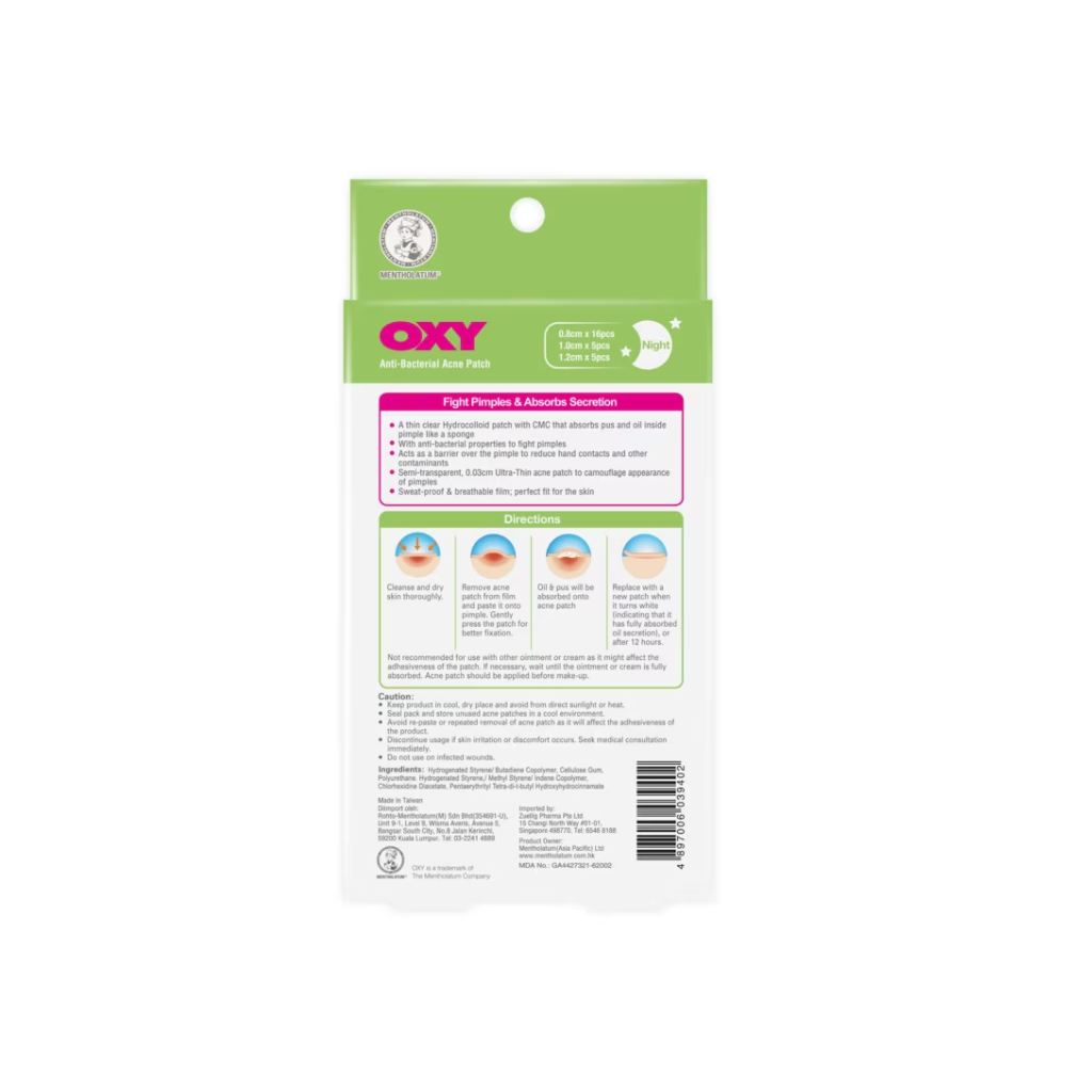 OXY Anti-Bacterial Acne Patch Ultra Thin 26's