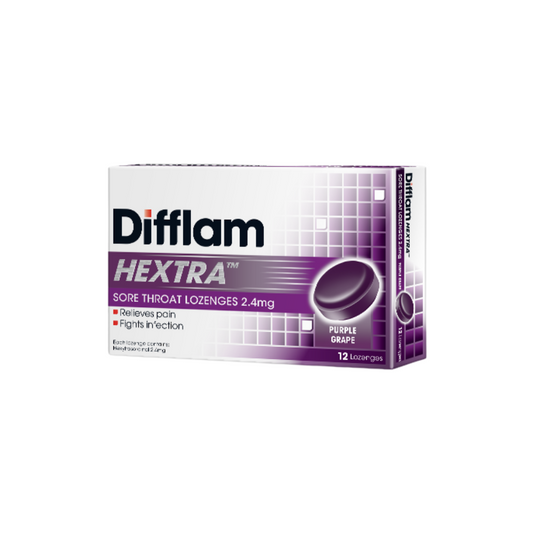 Difflam Hextra Sore Throat Lozenges 2.4mg 12's